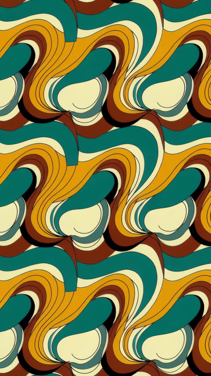 Abstract Retro Wavy Pattern
