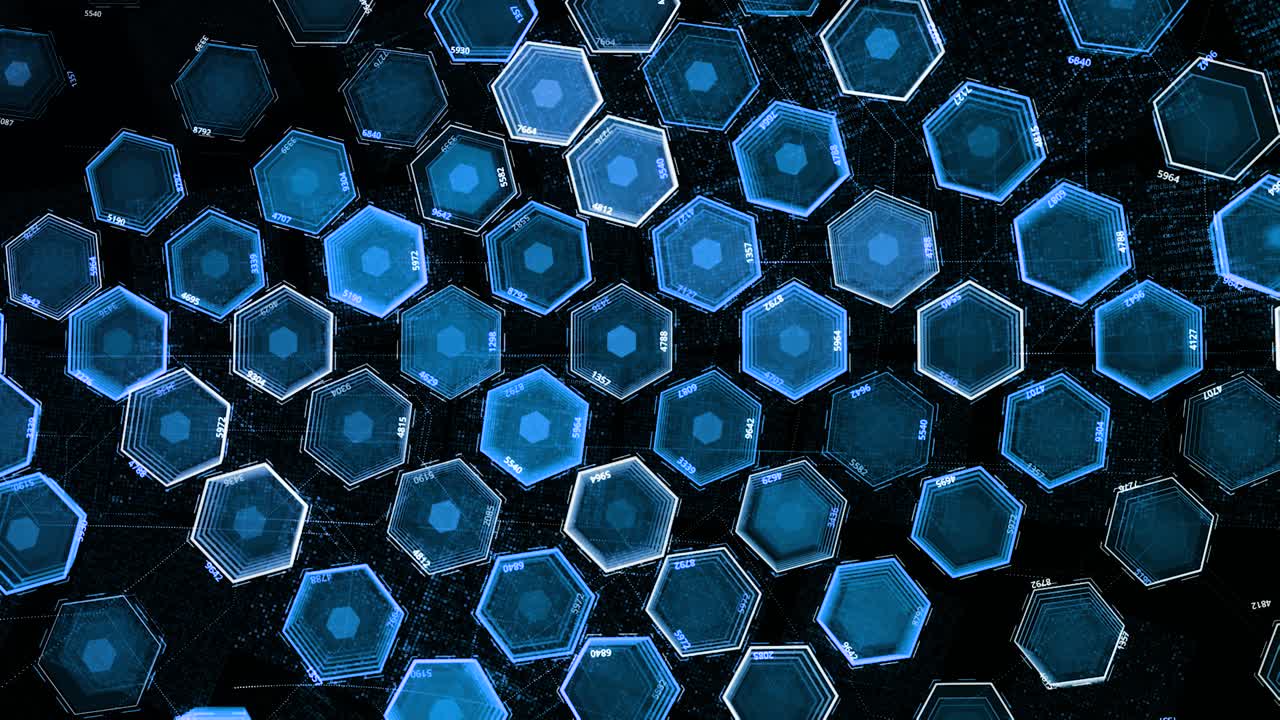 visualización de datos de hexágono abstracto