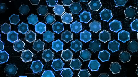 visualización de datos de hexágono abstracto