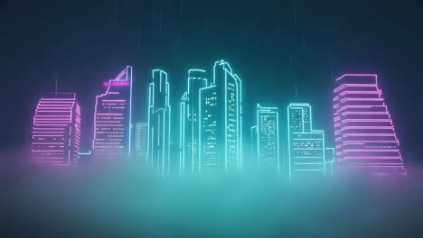 neon cityscape illustration