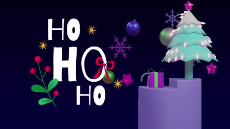 Animation-of-christmas-greetings-text-and-decorations