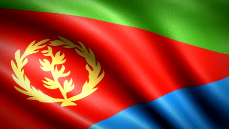 bandera de eritrea. animación de bucle sin costuras. video de alta definición en 4k