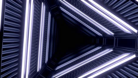 triangular neon tunnel