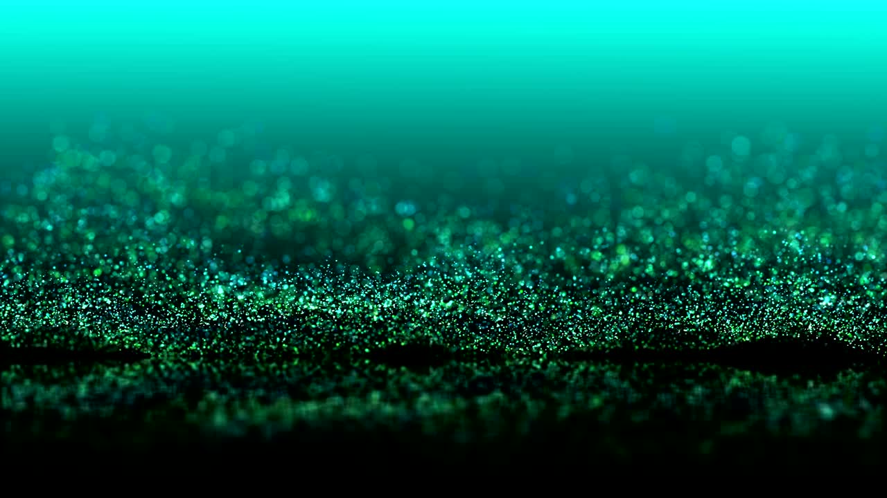 먼지 파동 3d 녹색 입자, 기술 모션 비디오