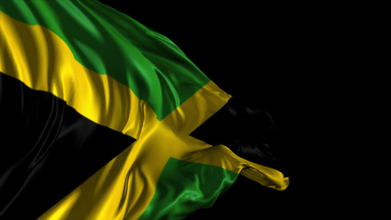 Waving Jamaican Flag