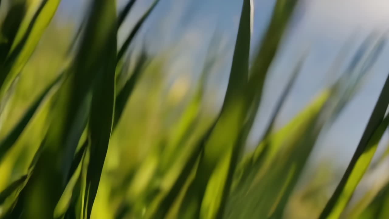 primer plano de la hierba verde vibrante