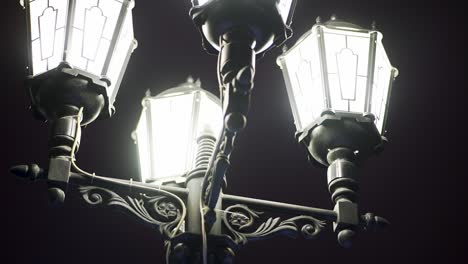 ornate street lamp at night