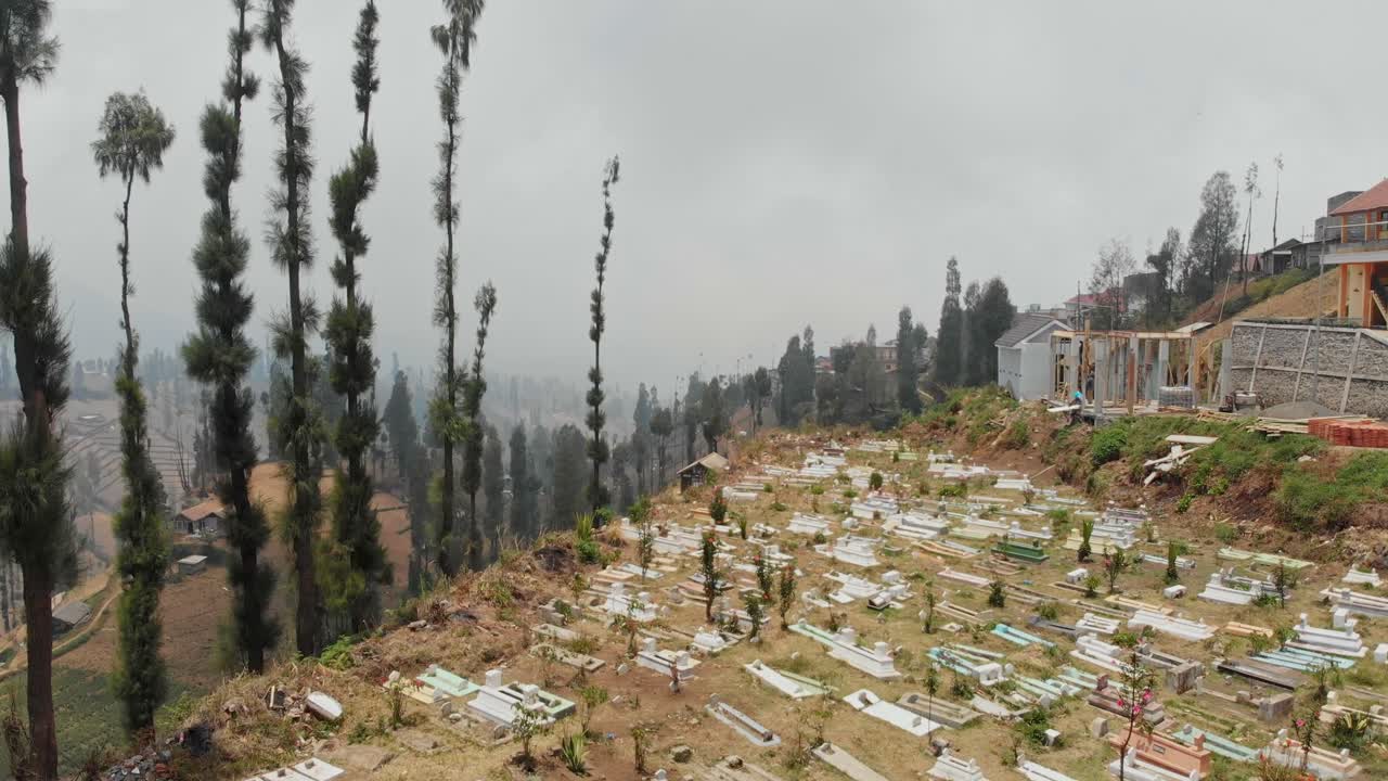 Graveyard in Bromo village, East Java, Indonesia