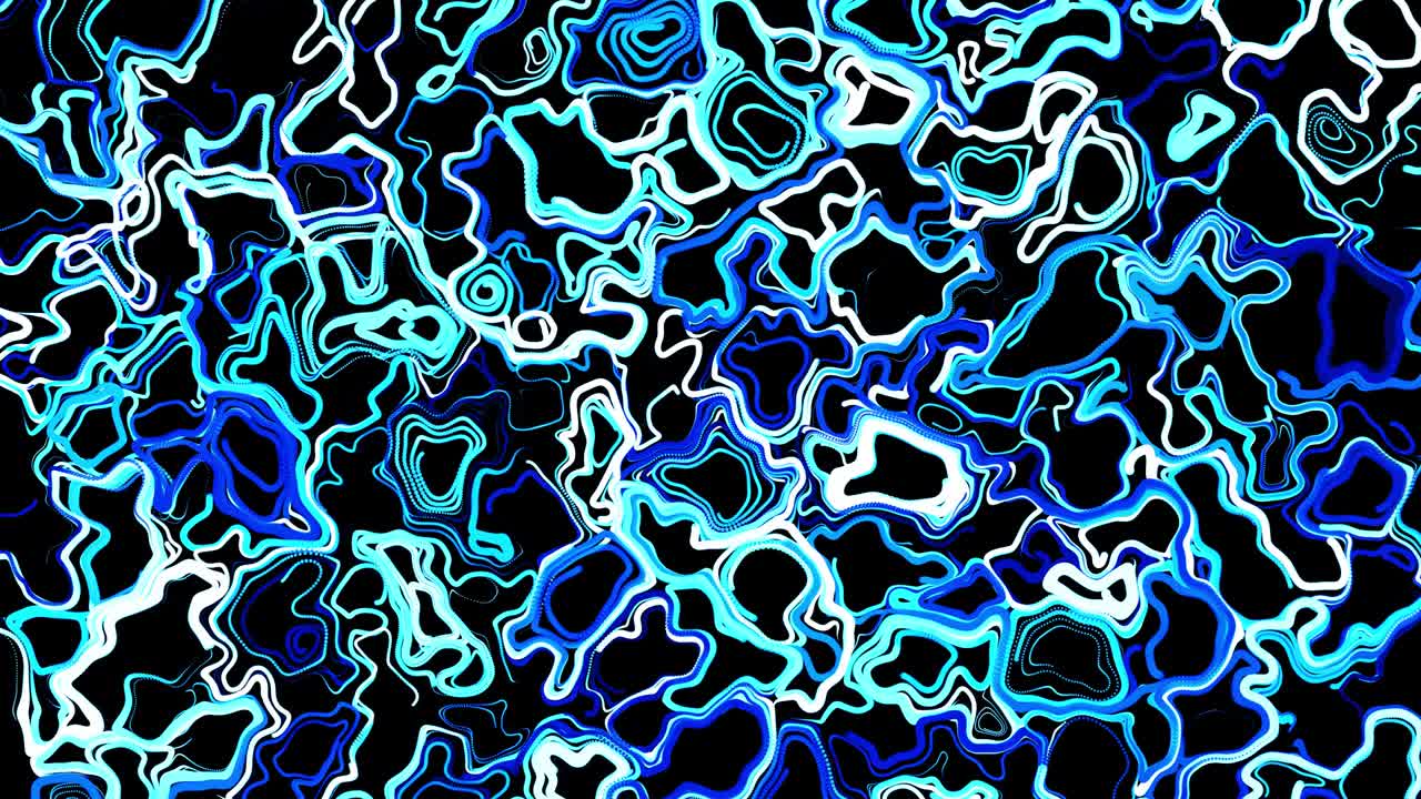 abstract creative looped bg con líneas rizadas como senderos azules en la superficie. las líneas forman un patrón giratorio como ruido de rizado. abstract 3d looping flowing animation as bright creative festive bg