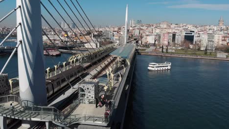 istanbul, golden horn, halic aerial view,stock video beyoglu, eminonu district, europe, galata, istanbul