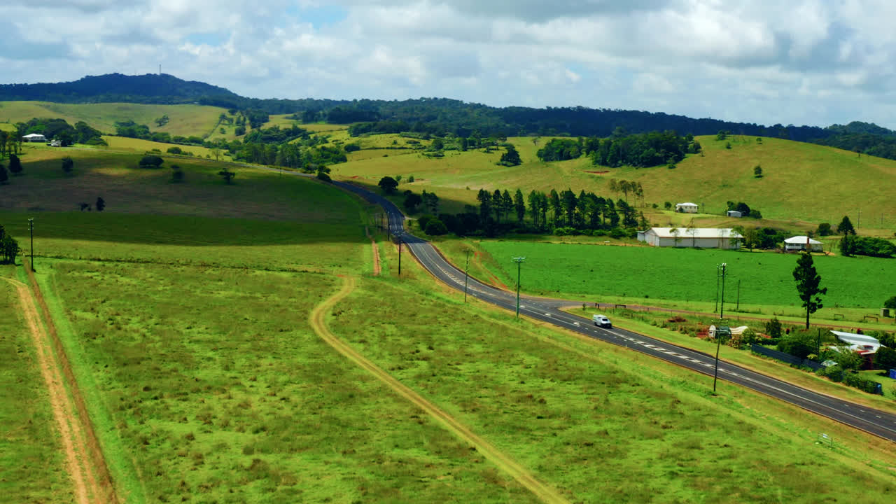atherton tablelands, queensland, australia - 공중 드론 샷