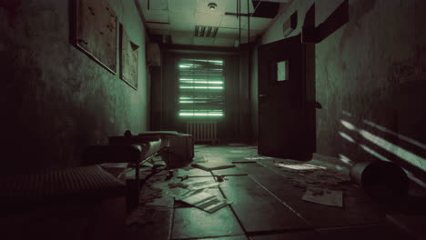 abandoned hospital hallway