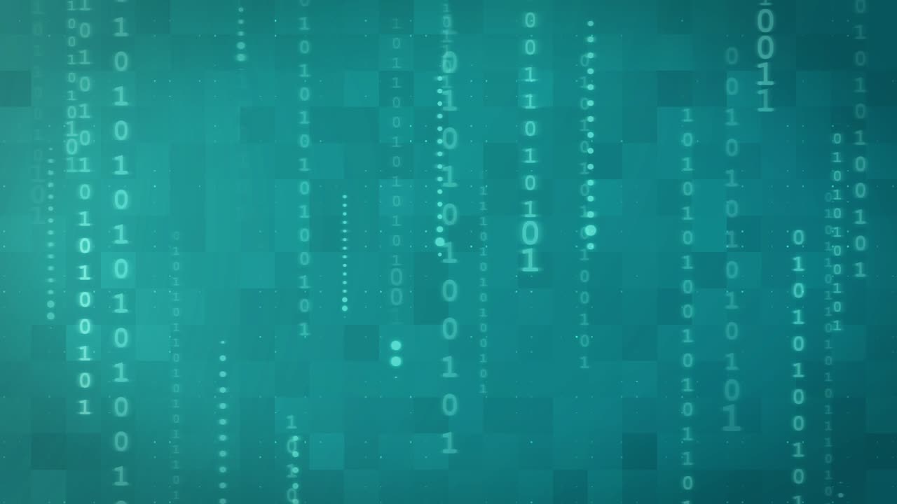 Binary program code matrix animated looped background. Falling numbers one and zero. Abstract data concept. green futuristic cyberspace tech animation. coding, hacking, mining, programming concept