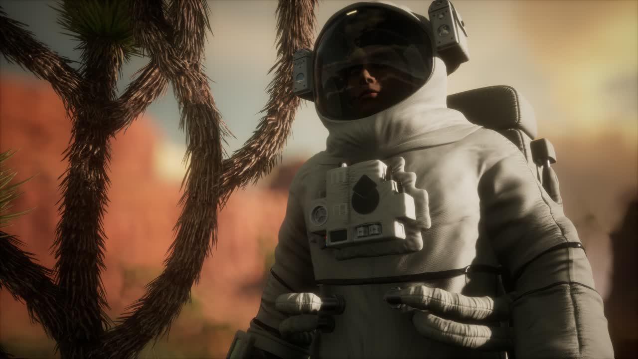 Astronaut i Nevadas høje ørken