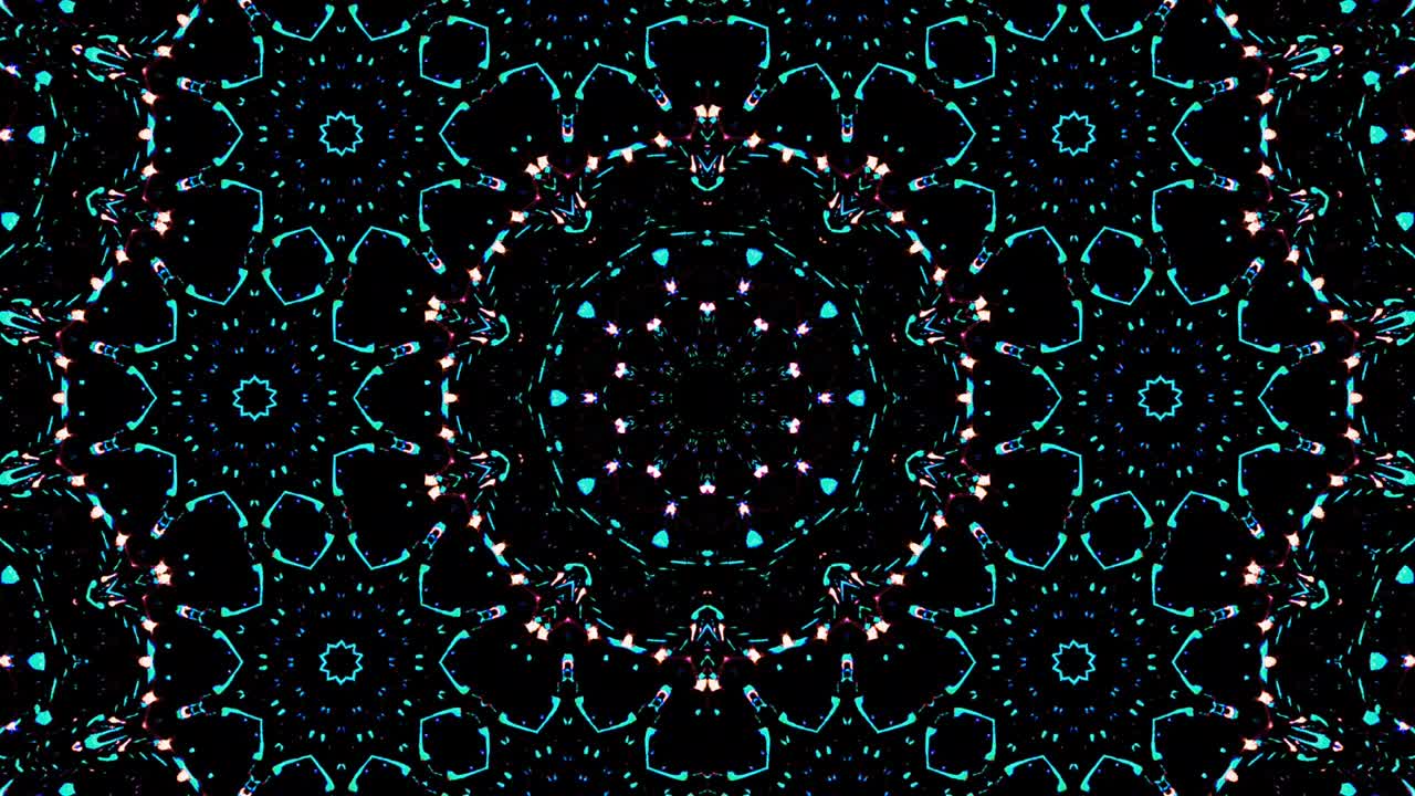 líneas abstractas coloridas luz coloridos puntos brillantes forma redonda fondo negro