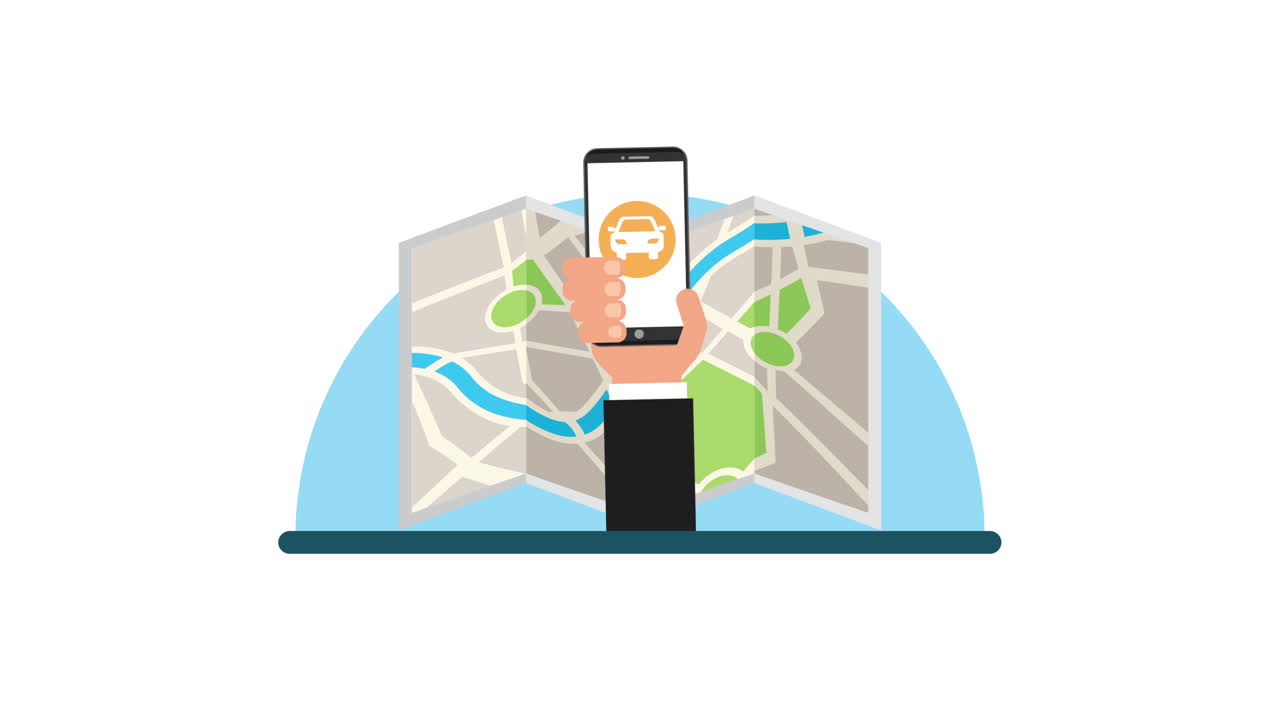 teléfono inteligente con aplicación de transporte de vídeo