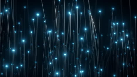 fondo de la tecnología abstracta. distribución de la señal de luz en fibras ópticas. circuito eléctrico y potencia de internet de datos. conexión a internet de alta velocidad. bucle sin costuras 3d render