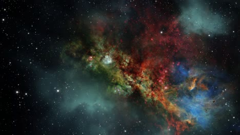 great universe, nebula moving in space