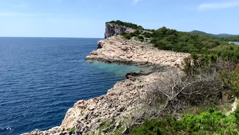 beautiful view from the top of the coast of the island dugi otok sali in croatia