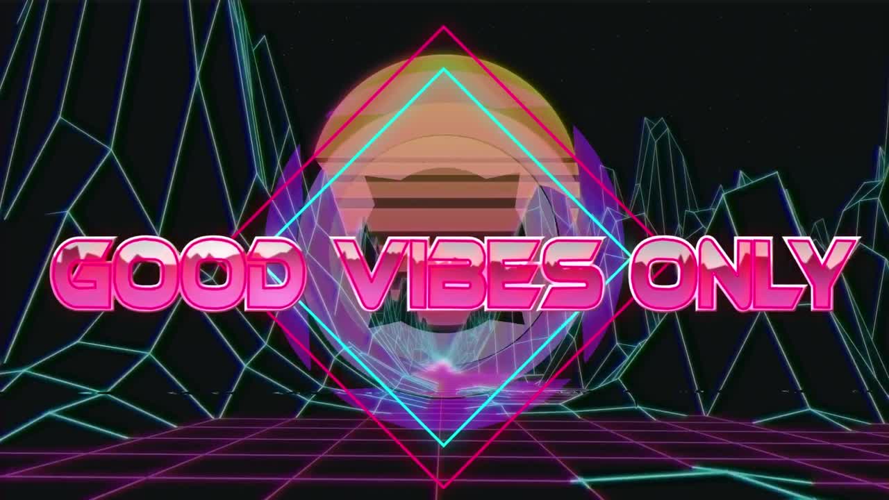 디지털 추상 공간에서만 좋은 진동의 애니메이션