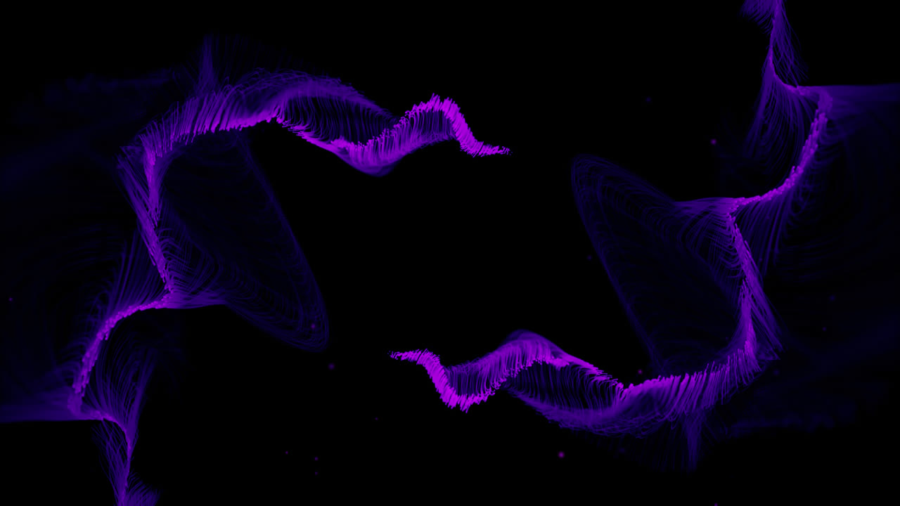 Purple trails on black background and rollback