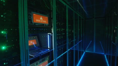 Cybersecurity in Action: Server Room under DDoS Attack
