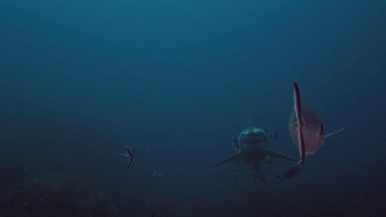 Great White Shark Carcharodon carcharias Neptune Islands South Australia slow motion 4k
