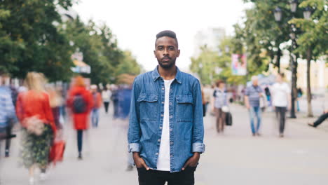 stylish man in city