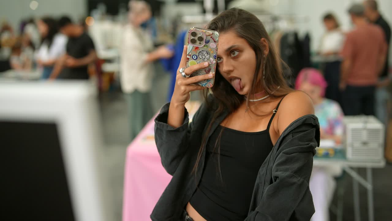Photos of a Woman at a Marketplace