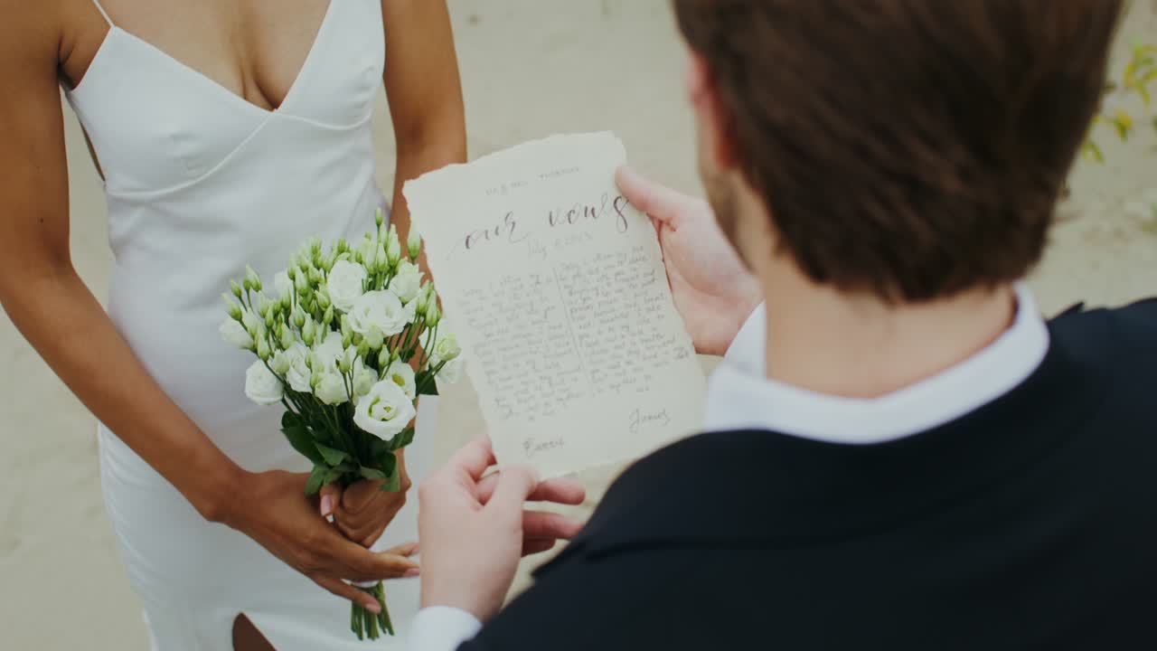 Bride and Groom Exchanging Vows