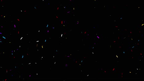 colorful confetti on green screen