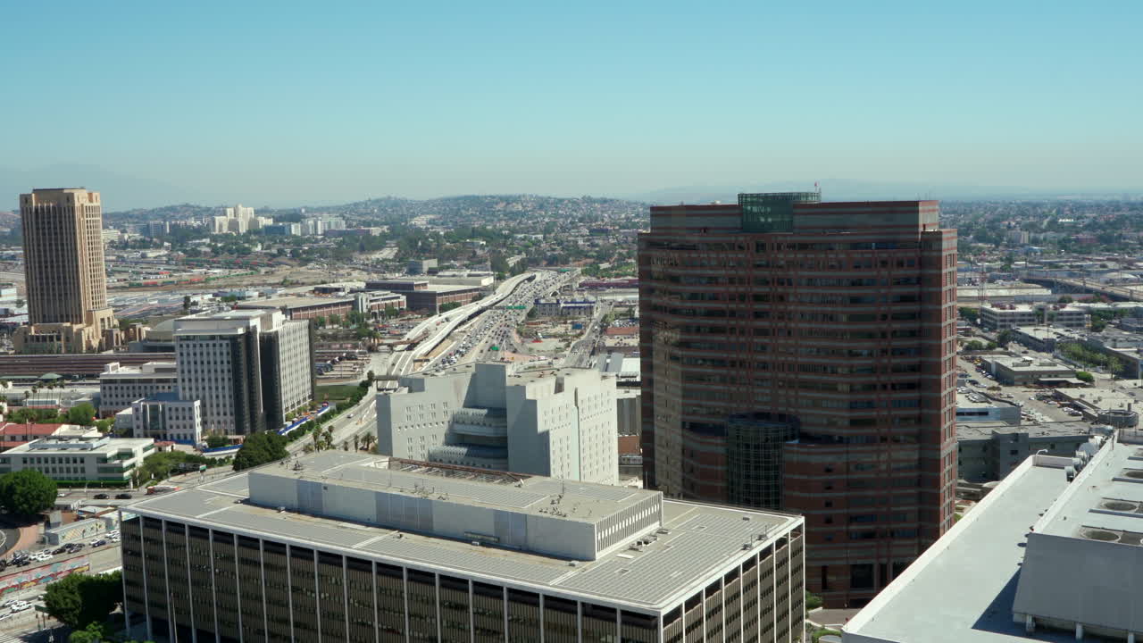 Los Angeles view from City Hall sightseeing