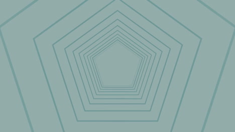 animation of multiple green hexagon outlines on blue and white hexagon shapes moving