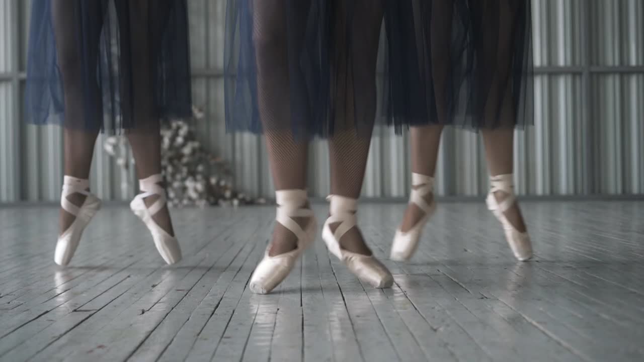 bailarines de ballet con zapatos de punta