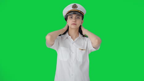 Indian-pilot-wearing-hat-and-getting-ready-for-duty-Green-screen