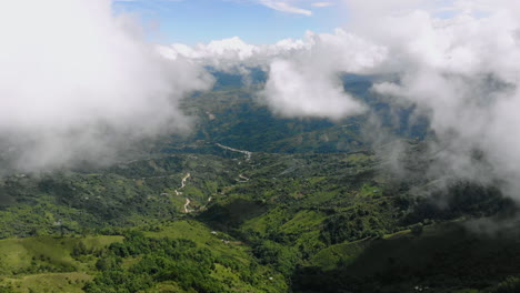 Aerial-view-of-mountains-and-clouds---Colombia