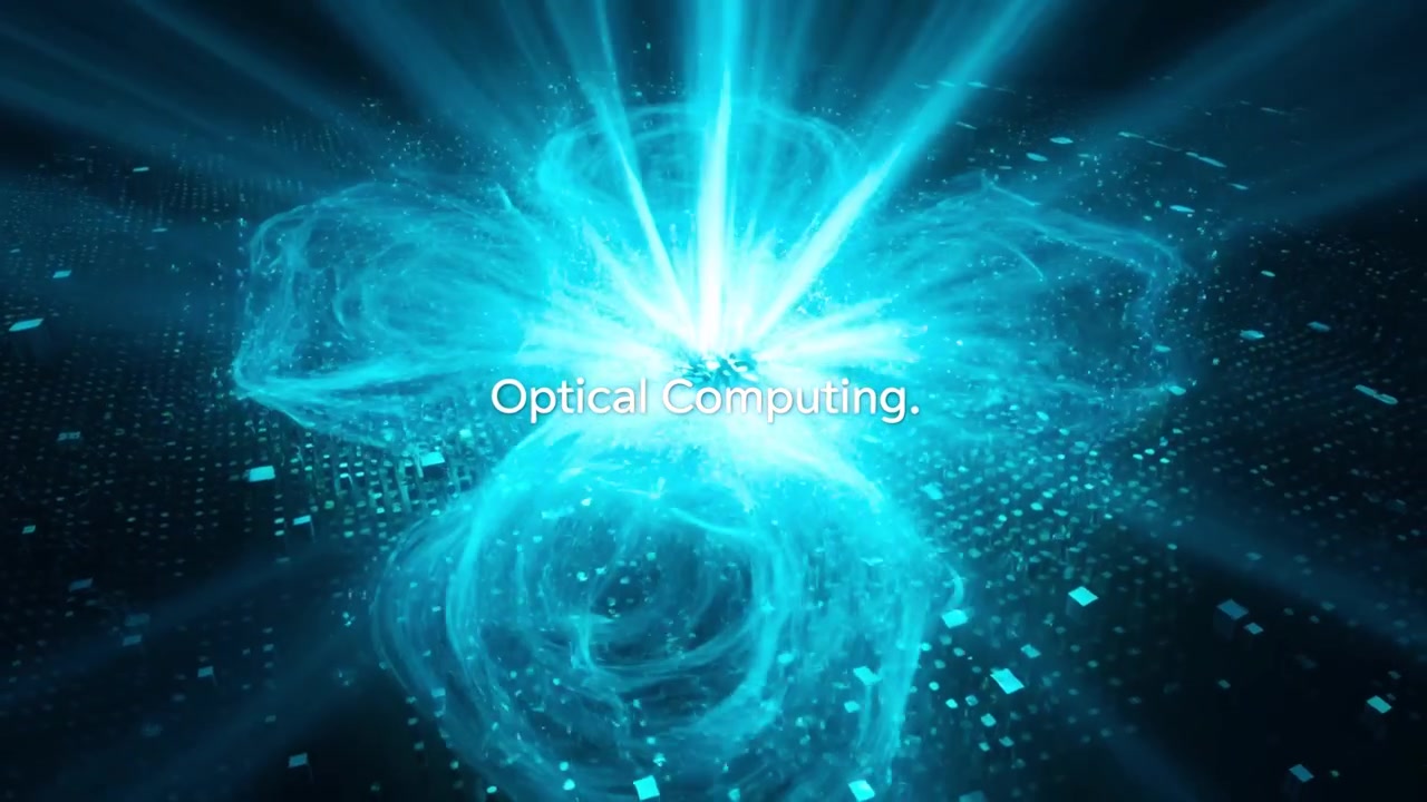 Futuristic Optical Computing Technology with Glowing Data Processing
