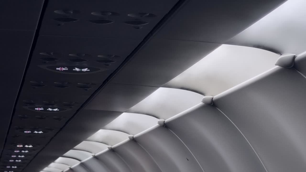 Inside an Airplane Cabin