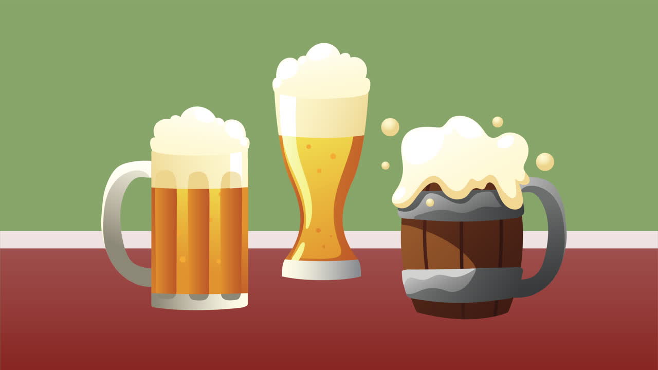 맥주 음료 애니메이션