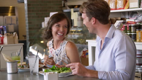 couple enjoying lunch in restaurant shot on r3d