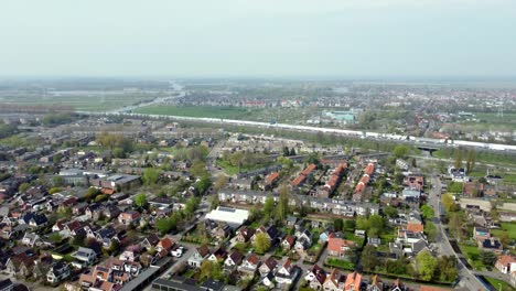 Cars-Driving-On-A10-Highway-In-Amsterdam-Noord-Borough,-Amsterdam,-Netherlands