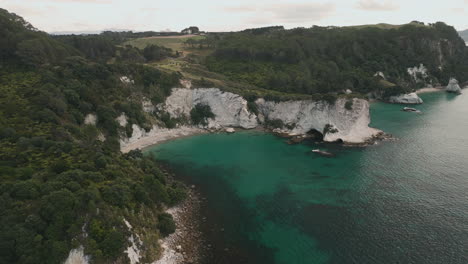 coastal views of a pristine bay in new zealand