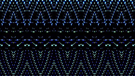 shining bright lines set blue wave motion, colorful, on black background