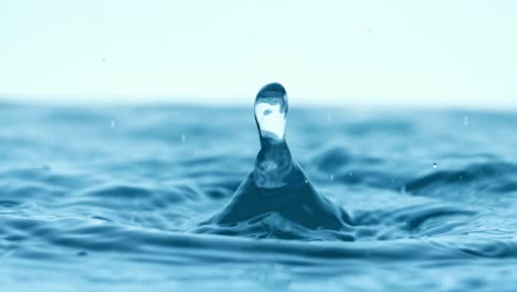 rain water drops falling in super slow motion.