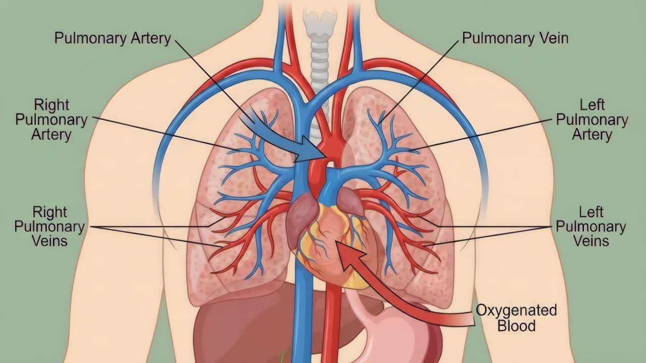 Anatomia della circolazione polmonare umana