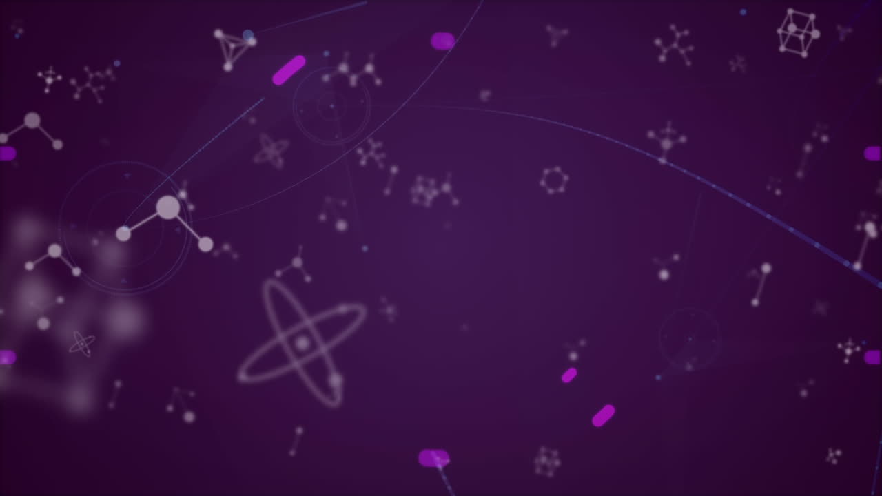 Animation of scope scanning with molecules and network of connections