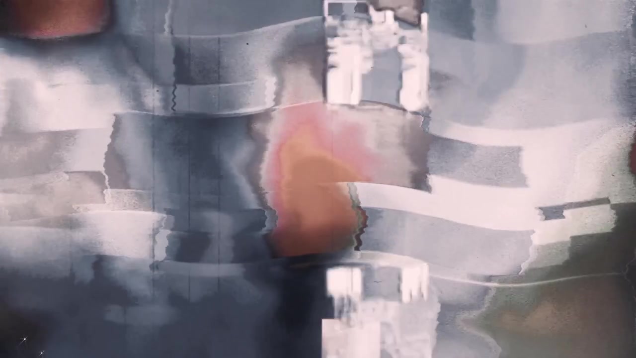 Sfondo astratto ondulato con glitch art e distorsione retrò