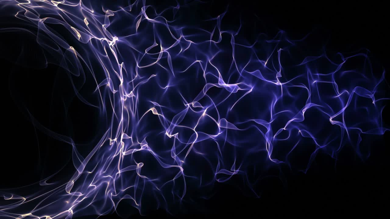 Empty Blue Particles Fibers and Ring Background, Loop, 4k