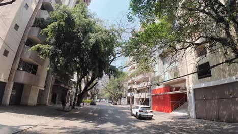 shot of a street in polanco neighborhood in mexico city