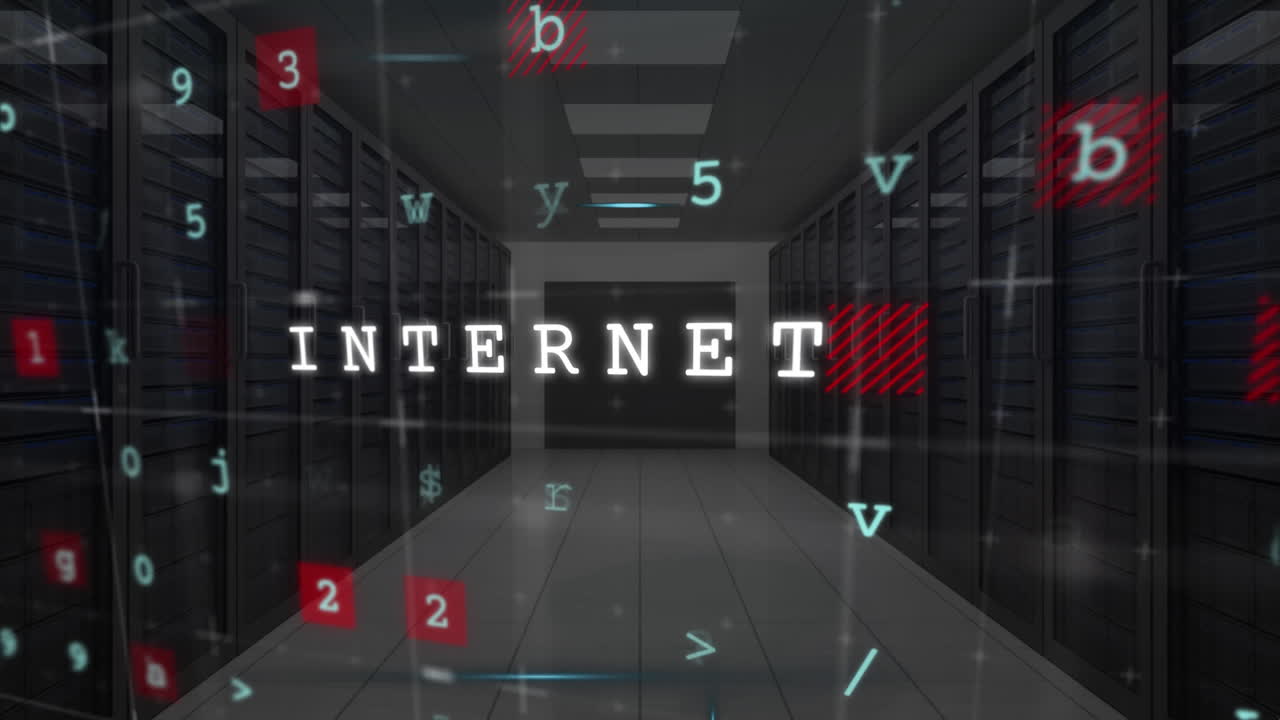 컴퓨터 네트워크 개념 아이콘과 서버  ⁇